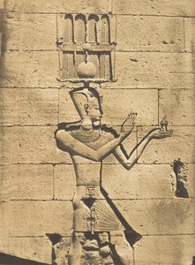 Ptolemy-Caesarion - Bas-relief of the Temple of Kalabcheh Talmis by Maxime Du Camp