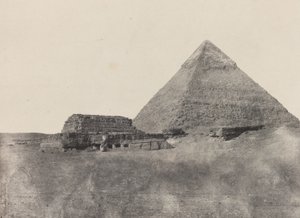 Pyramid of Chephren, Middle Egypt, plate 10 from the album "Egypt, Nubia, Palestine and Syria" (1852) by Maxime Du Camp