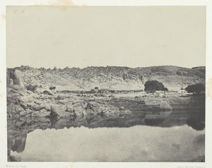 Northern Bank of the Nile Village of Abou-Koli, View Taken North of Philae, Nubia, 1849-51 by Maxime Du Camp