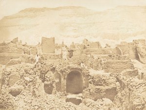 Ruins of a Christian City, at Medinet-Habou Thebes, 1849-50 by Maxime Du Camp