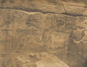 Exterior Sculptures of the Granite Sanctuary of the Palace of Karnak, Thebes by Maxime Du Camp