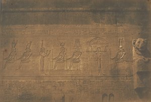 Sculptures on the Rear Facade of the Great Temple of Dendera, 1849-50 by Maxime Du Camp