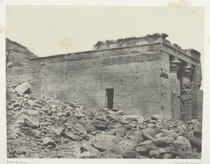Temple of Dendur (Ancient Tantour), Dedicated to the Triad Osiris-Isis-Horus; Nubia, plate 93 from the album "Egypt, Nubia, Palestine and Syria" (1852) by Maxime Du Camp