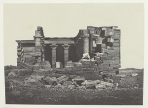 Temple of Maharakkah (Hièra Sycaminos of the Greeks); Nubia, plate 96 from the album "Egypt, Nubia, Palestine and Syria" (1852) by Maxime Du Camp