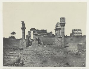 Temple of Hermontis, Upper Egypt, plate 63 from the album "Egypt, Nubia, Palestine and Syria" (1852) by Maxime Du Camp