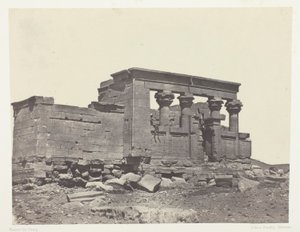 Temple of Debod, Parembole from the Itinerary of Antoninus; Nubia, plate 86 from the album "Egypt, Nubia, Palestine and Syria" (1852) by Maxime Du Camp