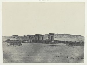 Temple and Village of Debod, Parembole from the Itinerary of Antonin, Nubia, 1849-51, printed 1852 by Maxime Du Camp