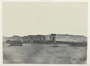 Temple and Village of Debod, Parembole from the Itinerary of Antoninus; Nubia, plate 85 from the album "Egypt, Nubia, Palestine and Syria" (1852) by Maxime Du Camp