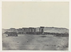 Temple and Village of Debod, Parembole from the Itinerary of Antoninus; Nubia, plate 85 from the album "Egypt, Nubia, Palestine and Syria" (1852) by Maxime Du Camp