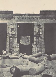 Thebes. Medinet-Habou. Eastern Part of the Peristyle of the Palace of Ramses-Miamun, 1850 by Maxime Du Camp