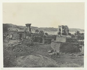 Village and Temple of the Island of Béghé, West of Philae, Nubia, 1849-51, Printed 1852 by Maxime Du Camp