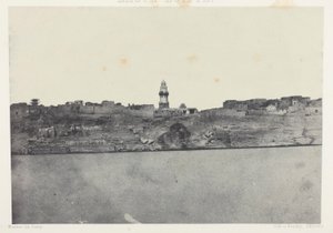 General View of Esneh, Upper Egypt, plate 64 from the album "Egypt, Nubia, Palestine and Syria" (1852) by Maxime Du Camp