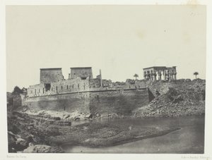 View Taken from the Southwest Angle, Philoe; Nubia, plate 69 from the album "Egypt, Nubia, Palestine and Syria" (1852) by Maxime Du Camp