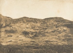 General View of the Necropolis of Thebes Gournah, 1849-50 by Maxime Du Camp