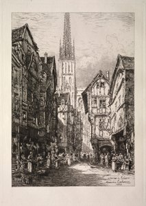 A Street in Rouen by Maxime Lalanne