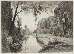 Canal at Pont Sainte-Maxence by Maxime Lalanne