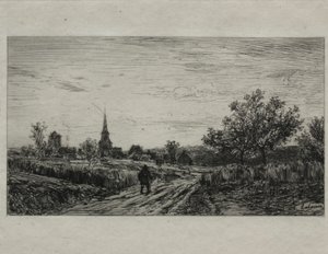 Landscape, Evening (Returning Home) by Maxime Lalanne