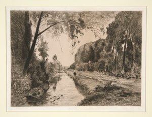 The Canal at Pont-Sainte-Maxence by Maxime Lalanne