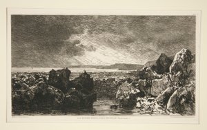 The Black Rocks near Trouville (Low Tide) by Maxime Lalanne