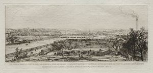 View from the Viaduct at the Pont-du-Jour, Panorama of the Seine by Maxime Lalanne