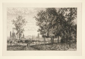 View of Rouen by Maxime Lalanne