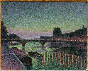 The Louvre and the Pont du Carrousel, Night Effect by Maximilien Luce