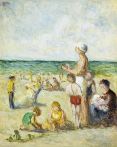 On the Beach in Normandy, c.1930 by Maximilien Luce