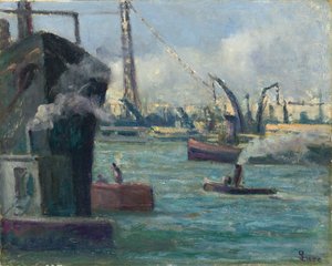 Rouen Port by Maximilien Luce