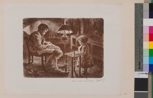 Interior Scene under the Lamp