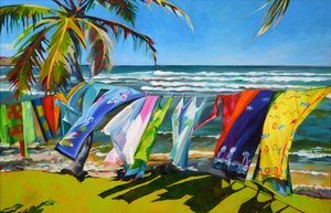 Colorful Beach Clothesline