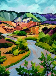 Colorful River Landscape