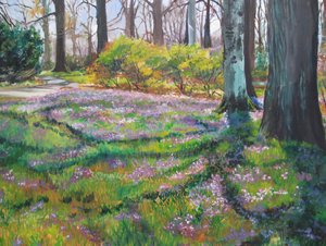 Spring Flowers Park Path