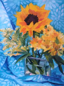 Sunny Sunflower Bouquet by Maxine Shore