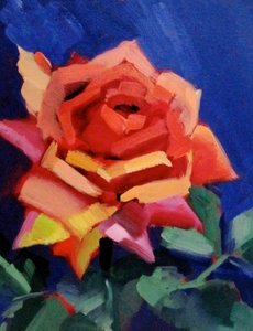 Vibrant Rose Bloom by Maxine Shore
