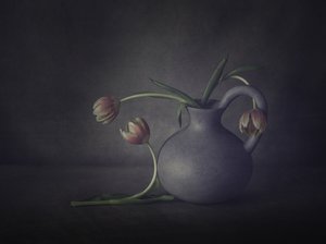 Moody Tulip Still Life by May G