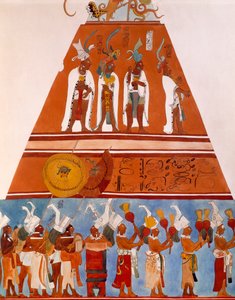 Frescoes in Bonampak, Chiapas (Mexico). (detail)