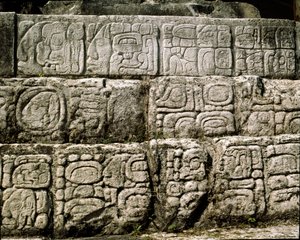 Glyphs in the House C, Patio 2 in the Palace
