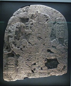 Panel fragment with ruler, Late Classic period, 600-900 AD by Mayan