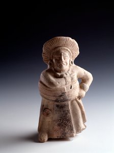 Pre-Columbian Art, Maya Civilization, Classical Period: Statuette of Anthropomorphic Clay Representing a Ball Player