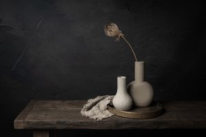 Moody Vases Still Life by Mayra Pama