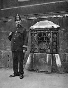The London Stone in the wall of St Swithins, Cannon Street, London, 1926-1927