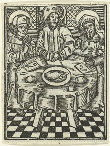 The Supper at Emmaus by Meester van de Delbecq Schreiber Passie (attributed to)