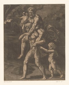 Aeneas and His Family Fleeing Troy