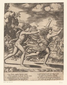 Apollo Pursues Daphne (series title: Story of Apollo and Daphne)