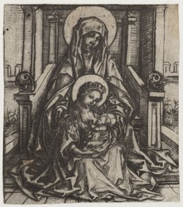 Saint Anne with the Trinity by Meester van het Amsterdamse Kabinet