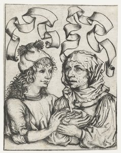 Young Man and Old Woman (Unequal Lovers)