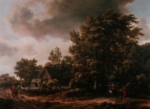 Landscape by Meindert Hobbema