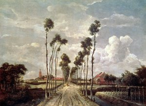 The Avenue at Middelharnis by Meindert Hobbema
