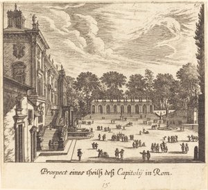 Capitoline, Rome by Melchior Küsel after Johann Wilhelm Baur