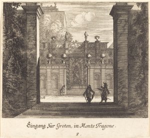 Grotto, Monta Tragone by Melchior Küsel after Johann Wilhelm Baur